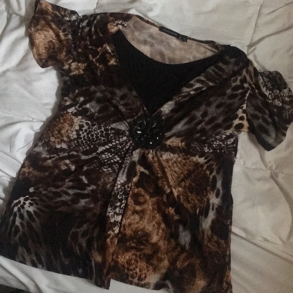 Animal print blouse
